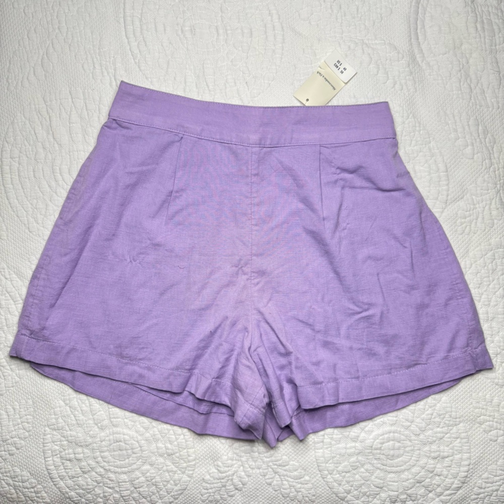 Abercrombie & Fitch High Waist Purple Shorts
